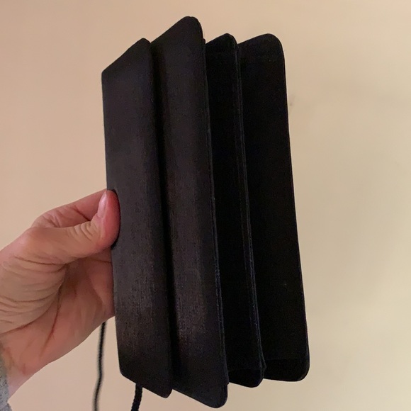 Carolyne Barton Black Evening Bag Handbag with magnetic snap & shoulder strap - Picture 10 of 11